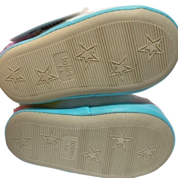 Totes Kids Faux Fur Unicorn Boots with Non Slip Rubber Soles Size 7-8 - Picture 7 of 7